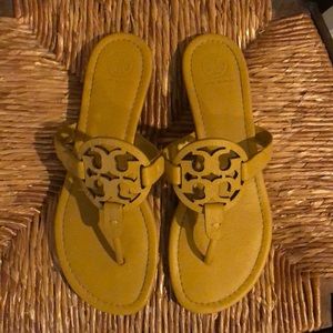 tory burch mustard yellow miller sandals